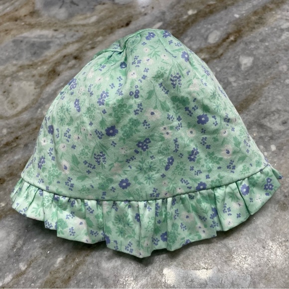 NEW Janie & Jack Girls Floral Bonnet with Snap Chin Strap 0-3 Months - Picture 4 of 6